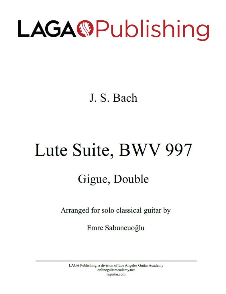 Gigue And Double From Lute Suite Bwv By J S Bach For Classical