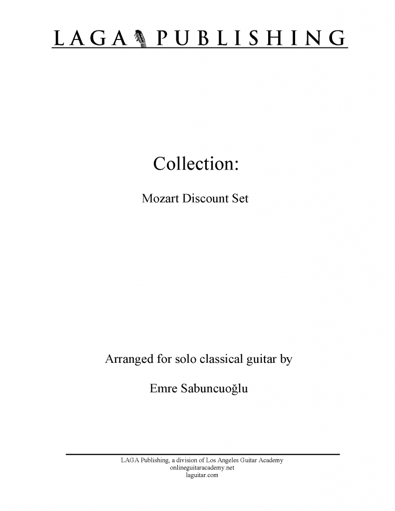 Collection Mozart Discount Set Online Guitar Lessons, Classical