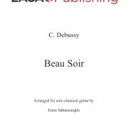 Beau Soir by C. Debussy for classical guitar