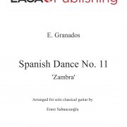 Spanish Dance No. 11 by E. Granados for classical guitar