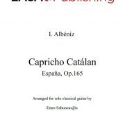 Capricho Catálan by I. Albeniz for classical guitar