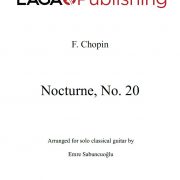 Nocturne No. 20 by F. Chopin for classical guitar