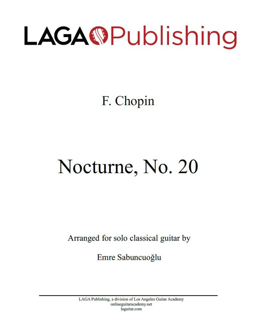 Nocturne No. 20 by F. Chopin for classical guitar
