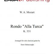 Rondo "Alla Turca" (Turkish March) by W. A. Mozart for classical guitar