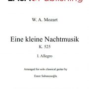 Eine kleine Nachtmusik (K. 525) First Movement by W. A. Mozart for classical guitar