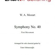 Symphony No.40 (First Movement) by W. A. Mozart for classical guitar