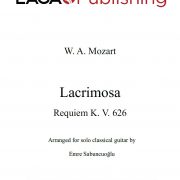 Lacrimosa by W. A. Mozart for classical guitar