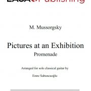 Promenade from Pictures at an Exhibition by Modest Mussorgsky for classical guitar