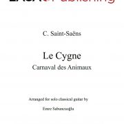 Le Cygne (Swan) by C. Saint-Saëns for classical guitar
