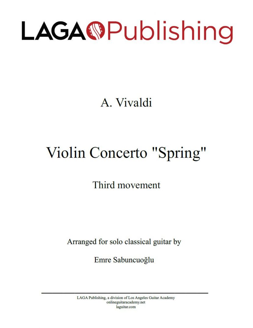 The Four Seasons - Spring (3rd movement) by A. Vivaldi for classical guitar