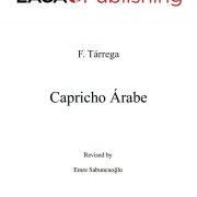 Capricho Arabe by F. Tarrega for classical guitar