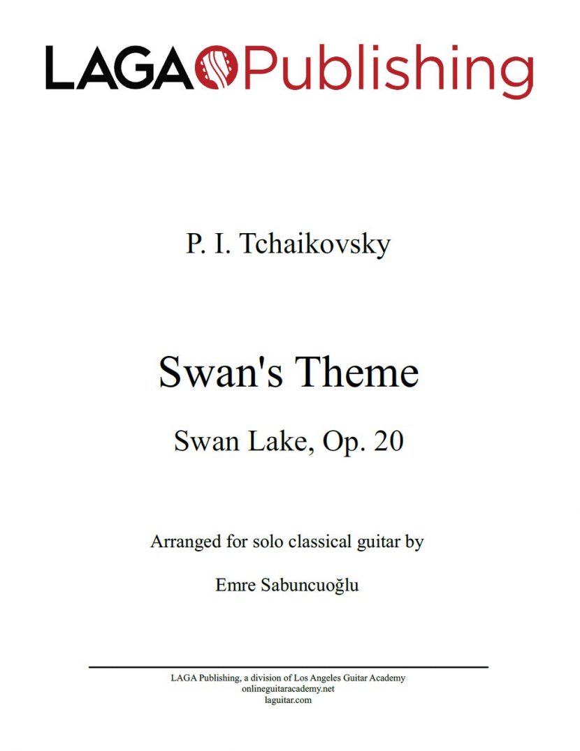 Theme from Swan Lake by P. I. Tchaikovsky for classical guitar