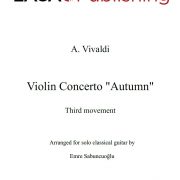The Four Seasons - Autumn (3rd movement) by A. Vivaldi for classical guitar