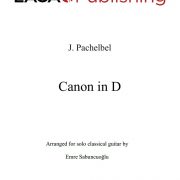 Canon in D Major by Johann Pachelbel for classical guitar