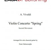 The Four Seasons - Spring (2nd movement) by A. Vivaldi for classical guitar
