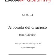 Alborada del gracioso from Miroirs by M. Ravel for classical guitar