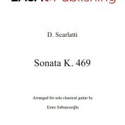 Sonata K. 469 by Domenico Scarlatti for solo classical guitar