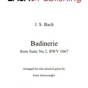 Badinerie, BWV 1067 by J. S. Bach for classical guitar