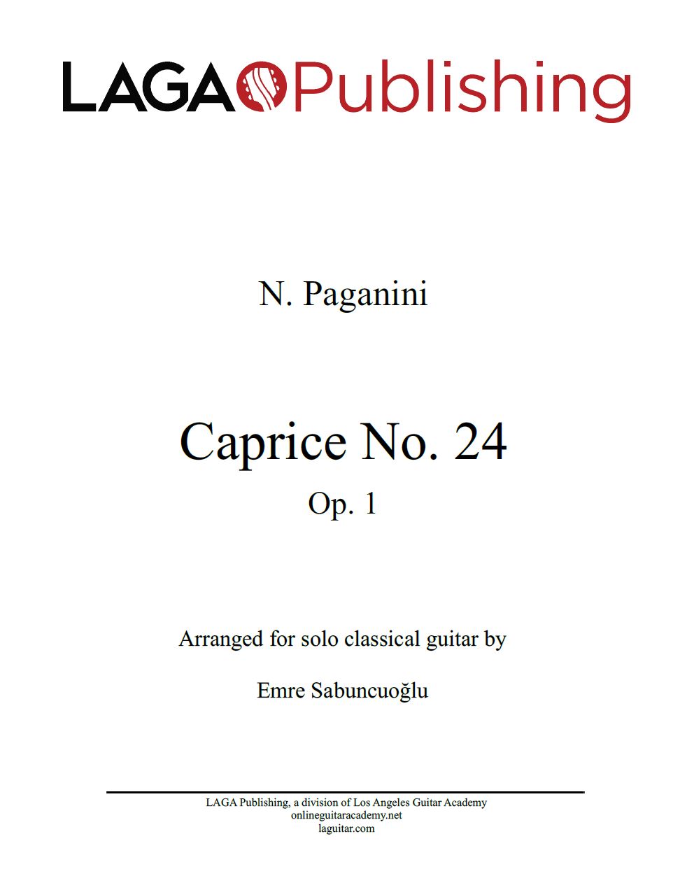 Paganini 5th caprice guitar pro download